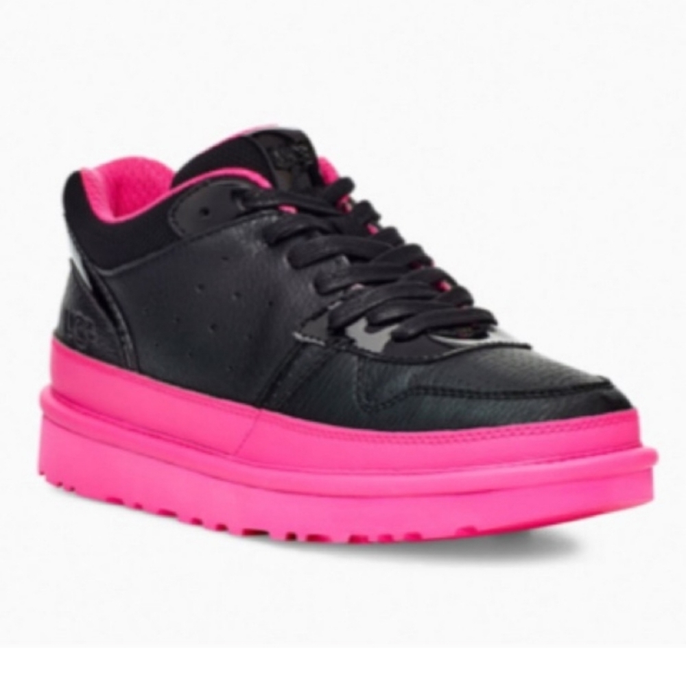 UGG Black Hot Pink Highland Sneakers Size 8